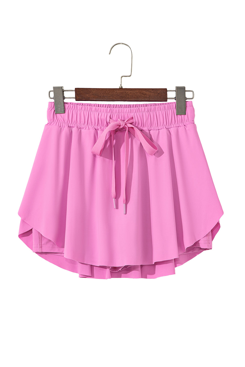 Drawstring High Waist Lined Tennis Skort
