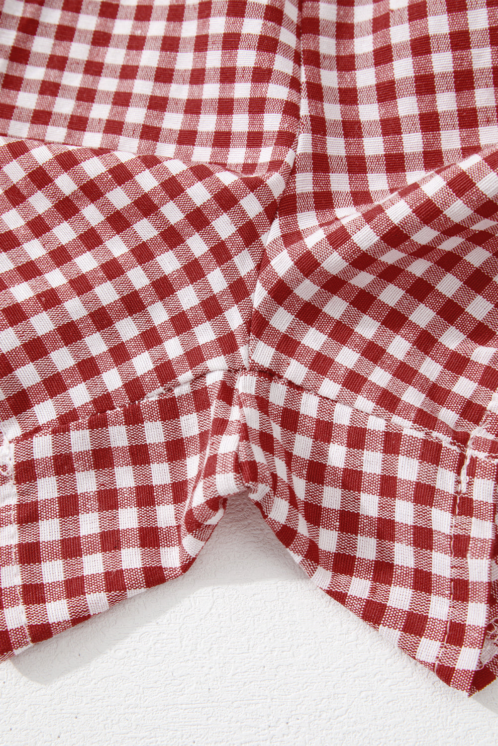 Vintage Plaid Print High Waisted Loose Wide Leg Shorts