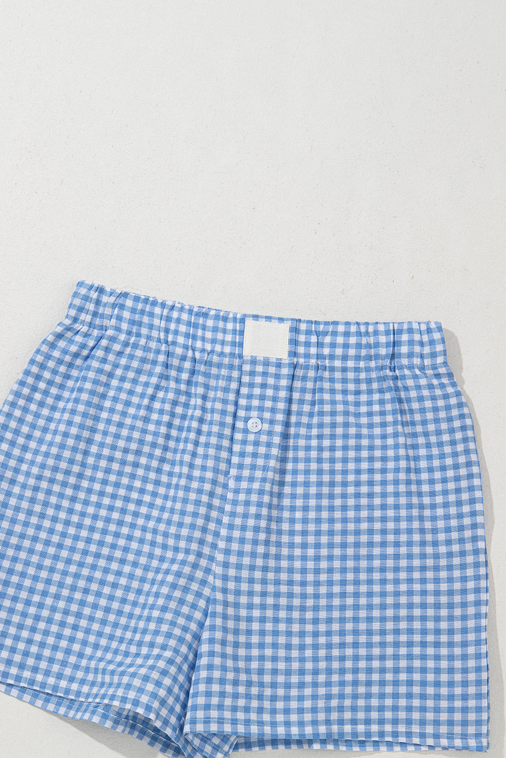 Vintage Plaid Print High Waisted Loose Wide Leg Shorts