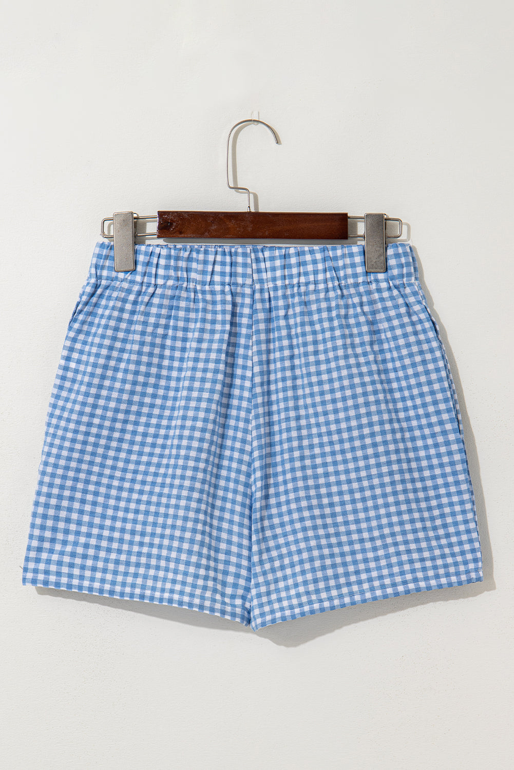 Vintage Plaid Print High Waisted Loose Wide Leg Shorts