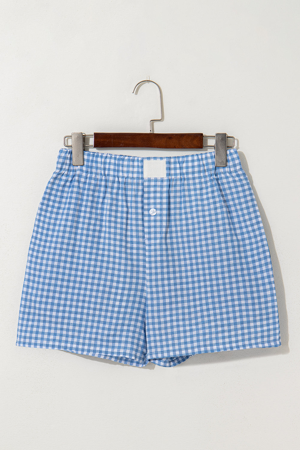 Vintage Plaid Print High Waisted Loose Wide Leg Shorts