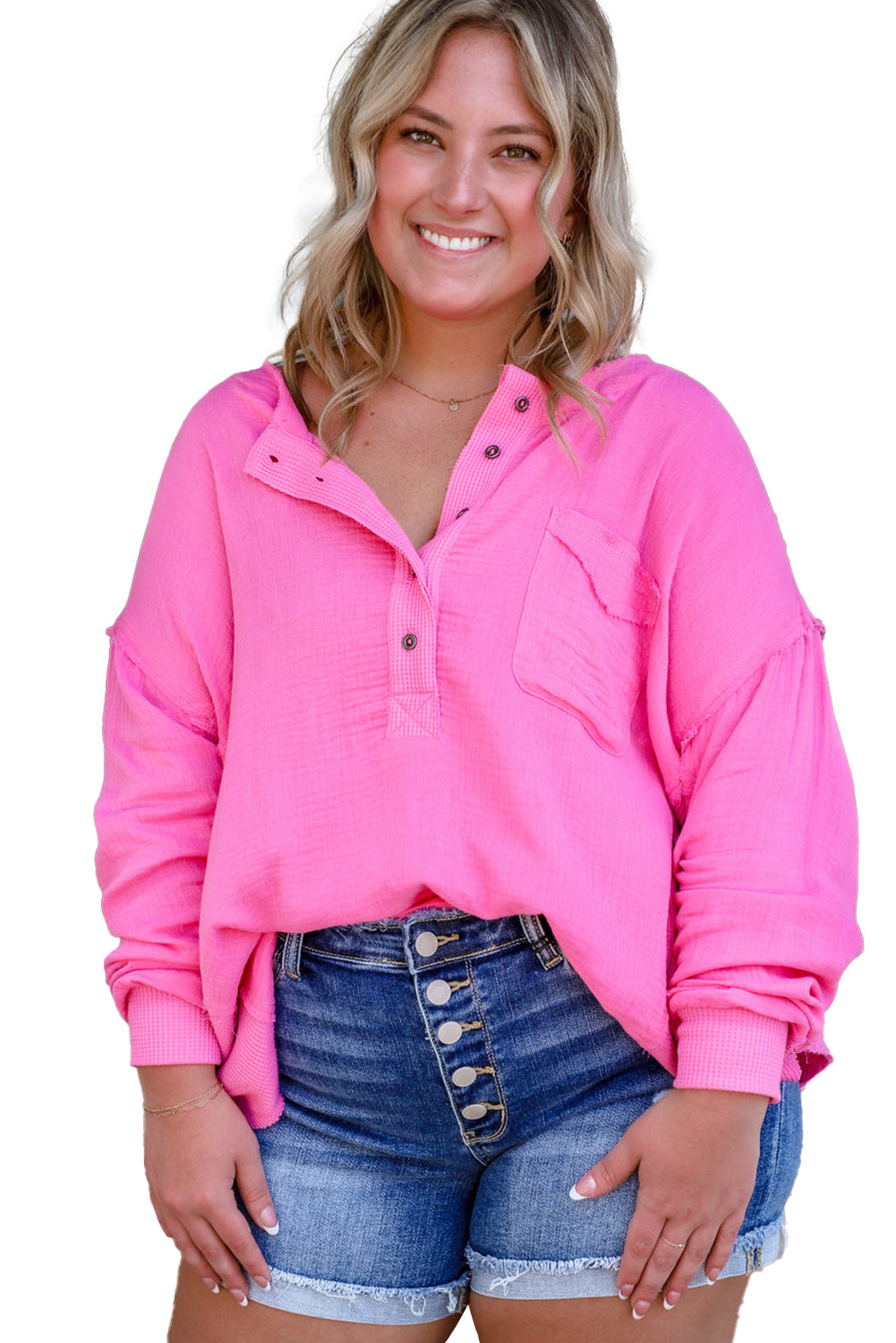 Pink Henley