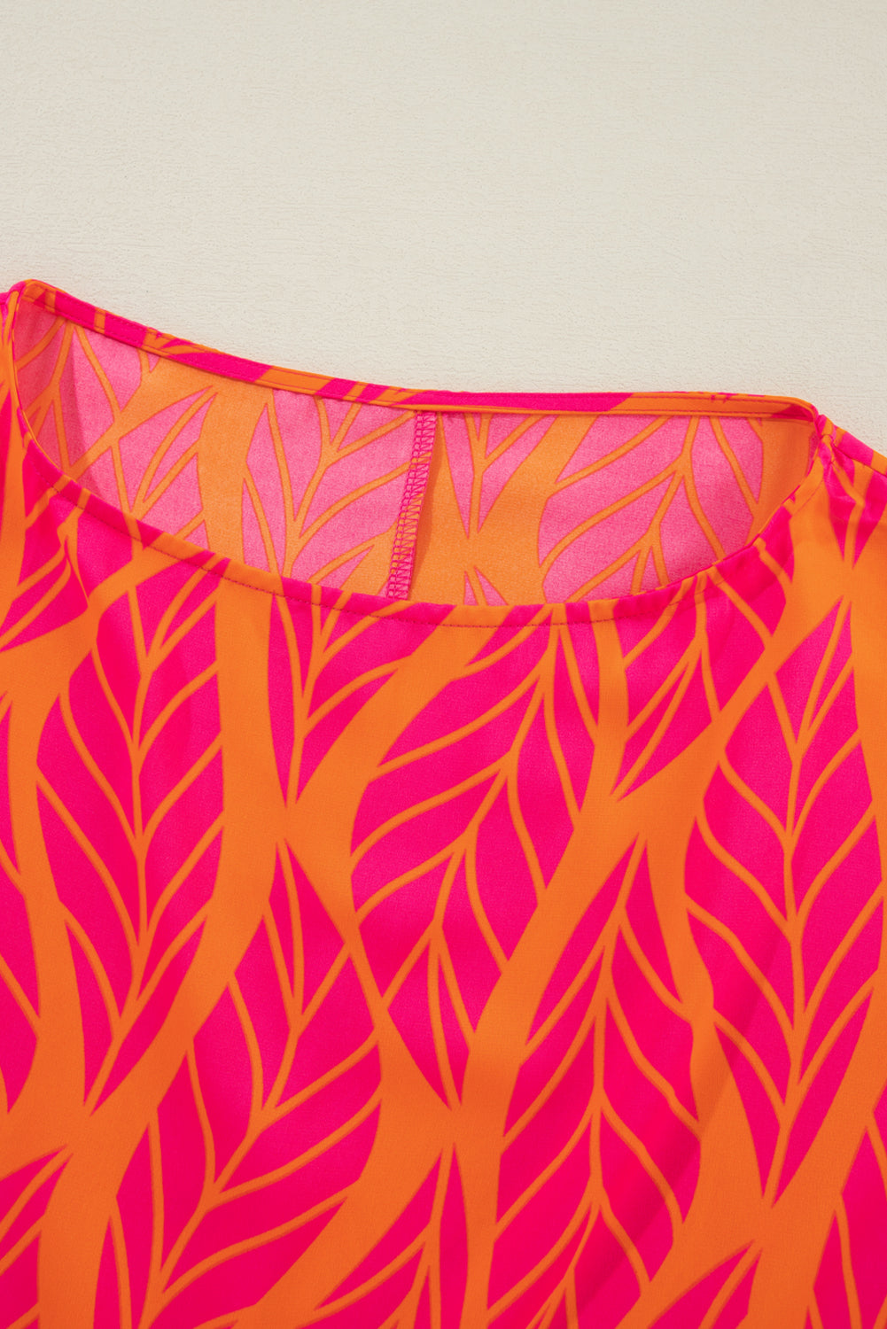 Pink and Orange Tropical Top