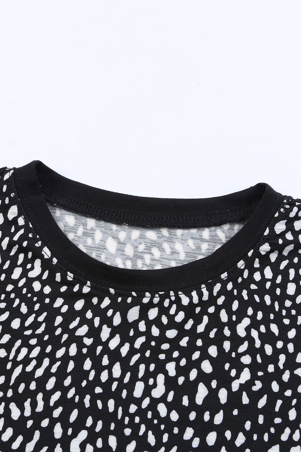 Cheetah Print Casual Crew Neck T Shirt