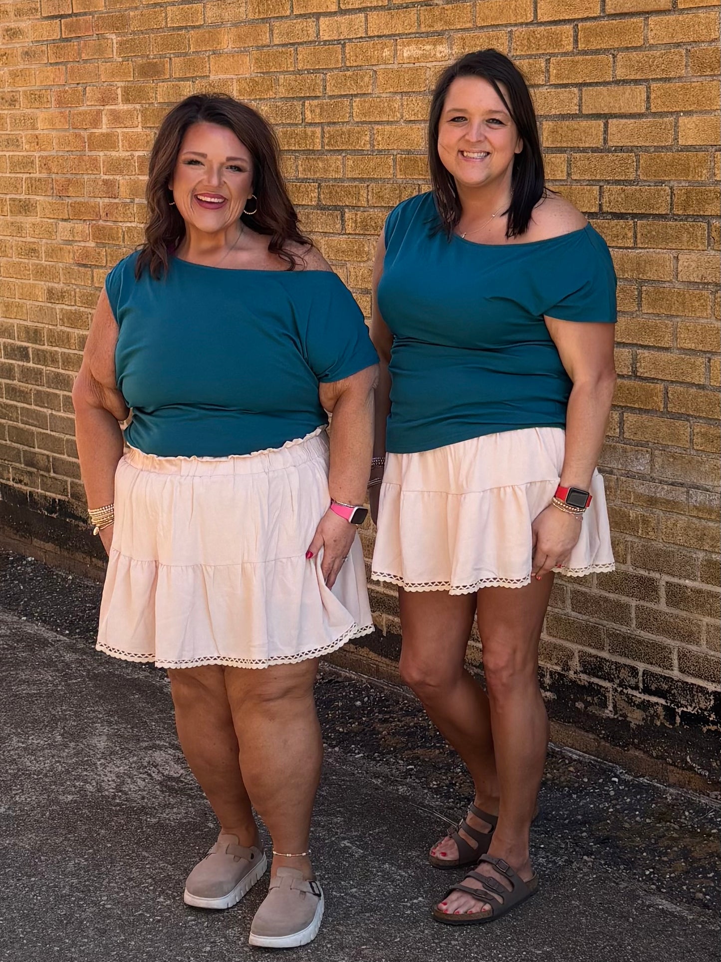 Plus Size Solid Color Asymmetric Neck Short Sleeve Blouse