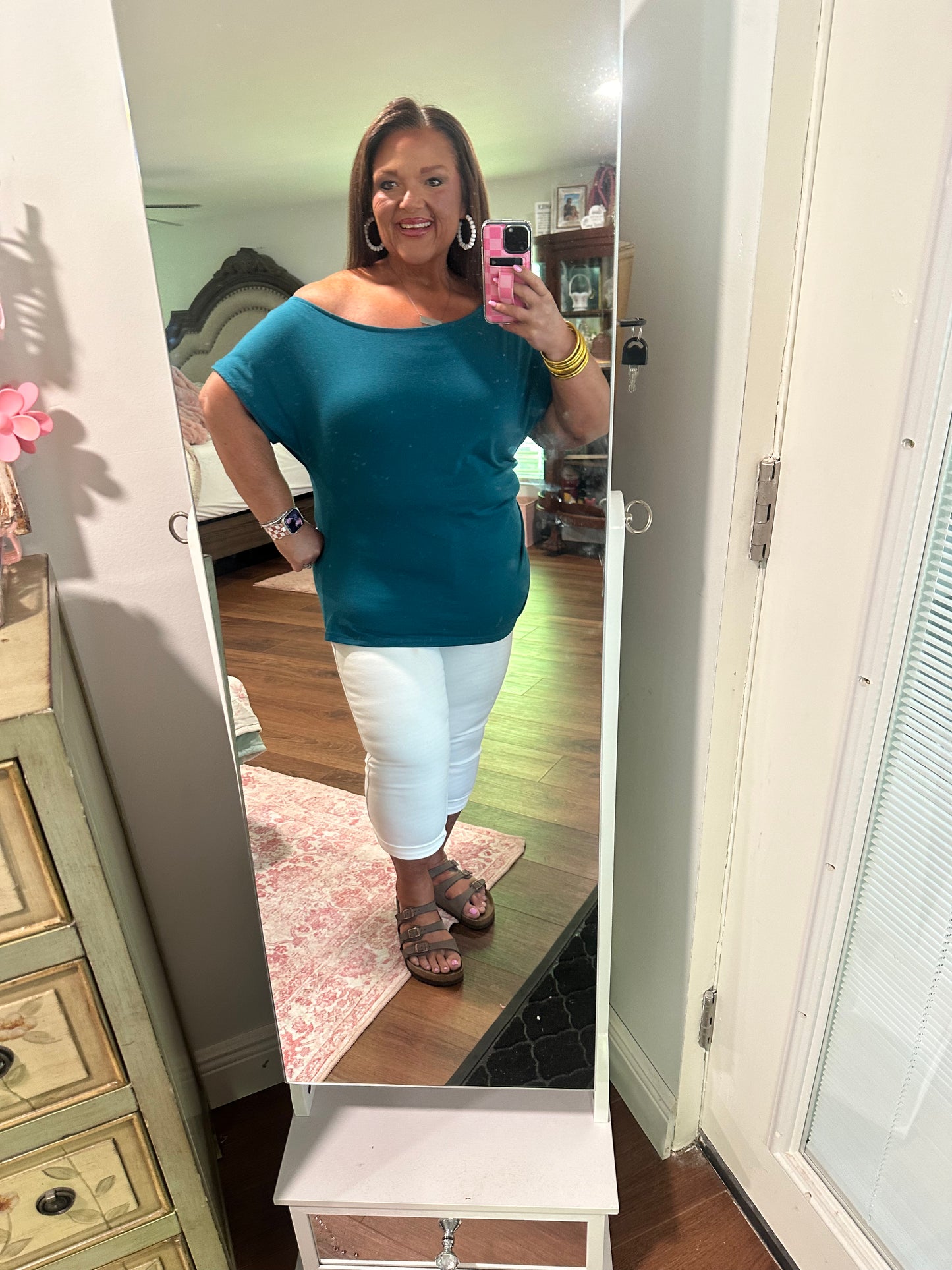 Judy Blue High Waist Extended Waistband Capri Pants with Spade Pockets