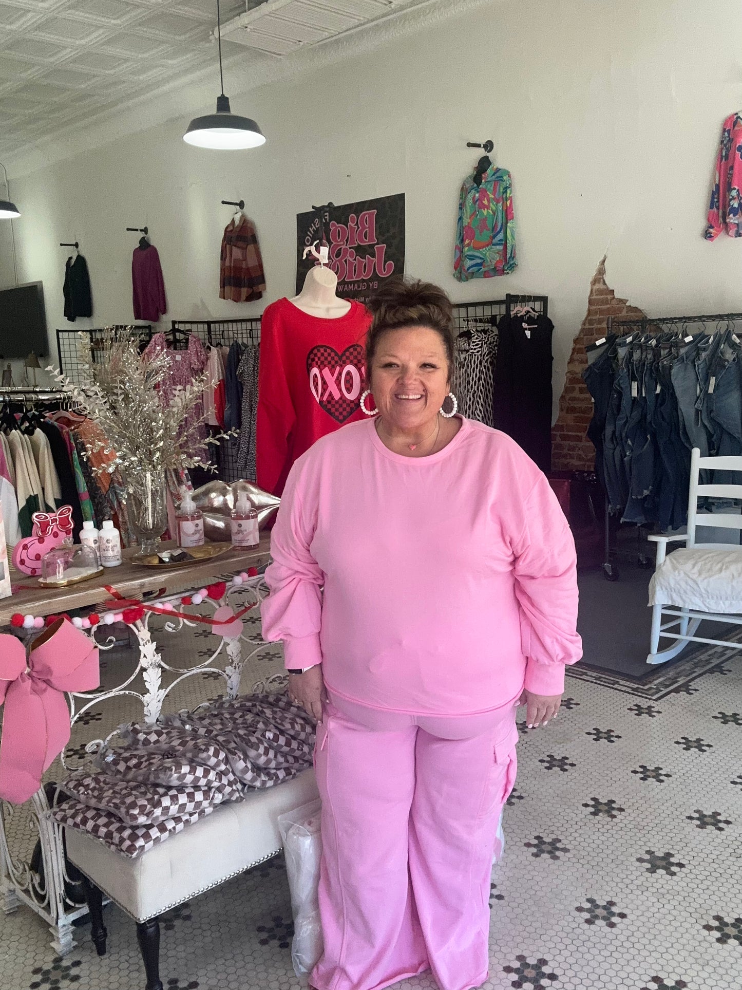 Sachet Pink Pullover and Wide Leg Cargo Pants Set