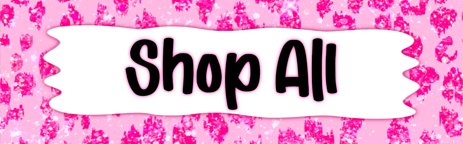 Text 'New Arrivals' on a pink floral patterned background