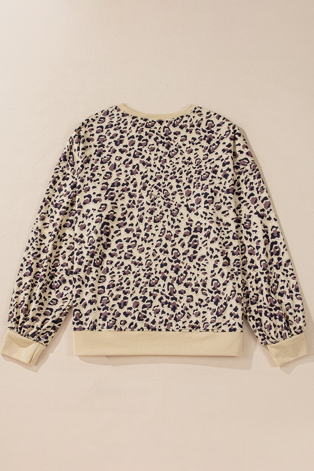 Leopard Print Crew Neck Sweatshirt