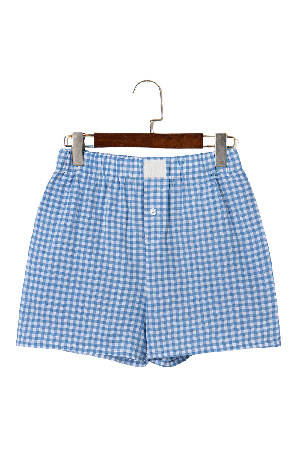 Vintage Plaid Print High Waisted Loose Wide Leg Shorts