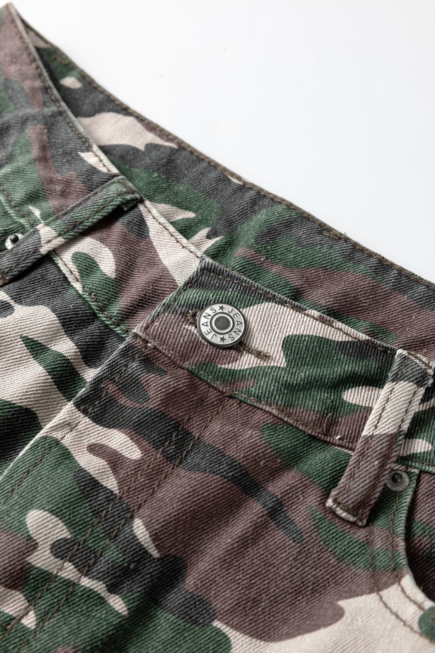 Green Camo Cargo Wide Leg Pants