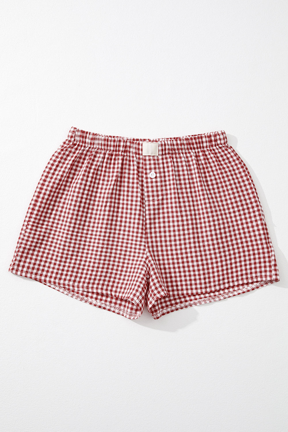 Vintage Plaid Print High Waisted Loose Wide Leg Shorts