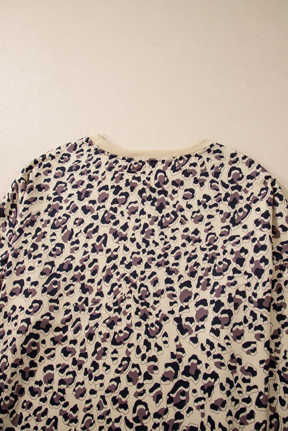 Leopard Print Crew Neck Sweatshirt