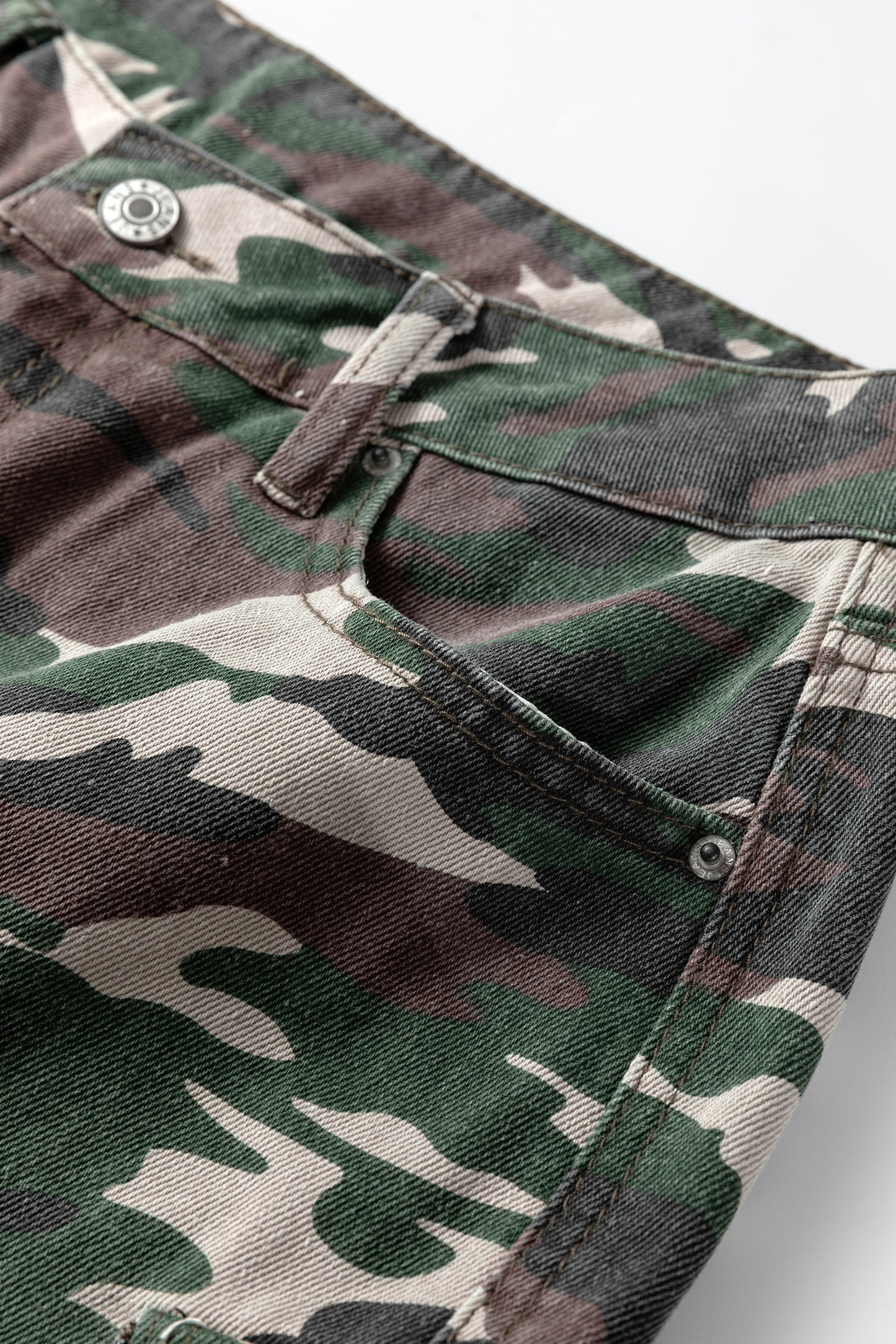 Green Camo Cargo Wide Leg Pants